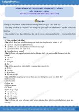 Đề thi học kì 1 Sinh 11 Kết nối tri thức - Đề số 1